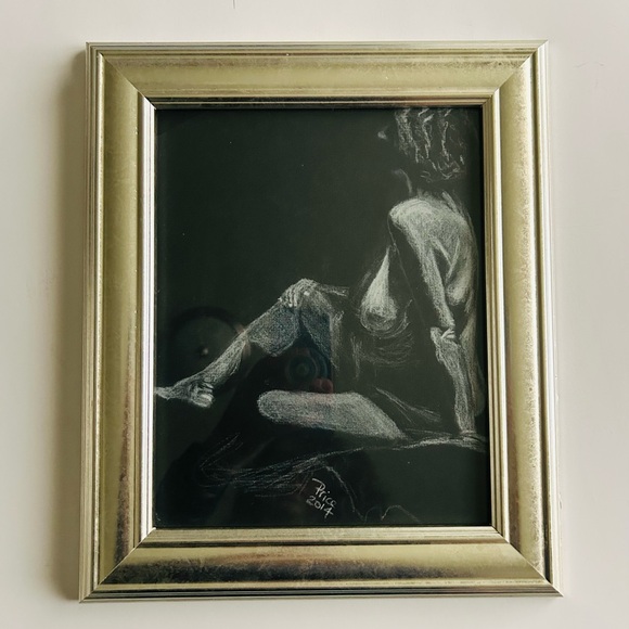 Framed Original Drawing Artist Signed Art Picture - Picture 2 of 7